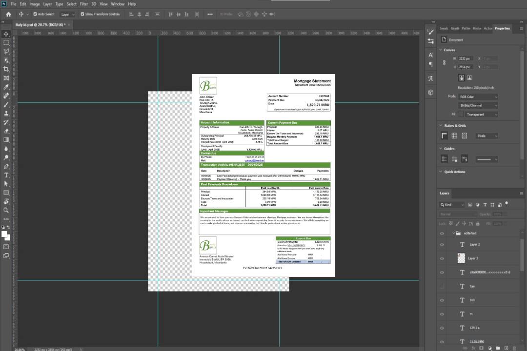 Mauritanie Banque Al Wava Mauritanienne Islamique relevé hypothécaire Modèle Word et PDF template Mauritanie Banque Al Wava Mauritanienne Islamique relevé hypothécaire Modèle Word et PDF template